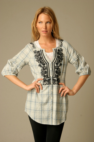 Open Neck Ethnic Tunic