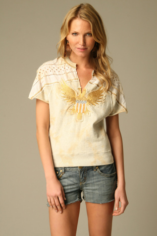 We The Free Cut Off Eyelet Crew